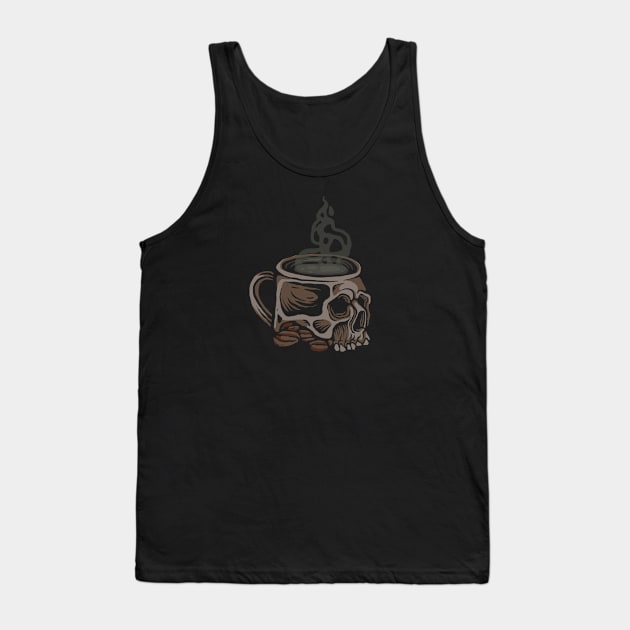 Skull Coffee Tank Top by Stayhoom